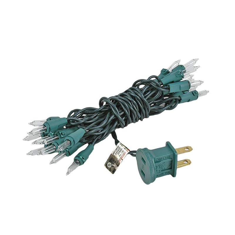 Mini-chaîne 20 ampoules pour l’extérieur 8,5' Pitman, Transparent, vert