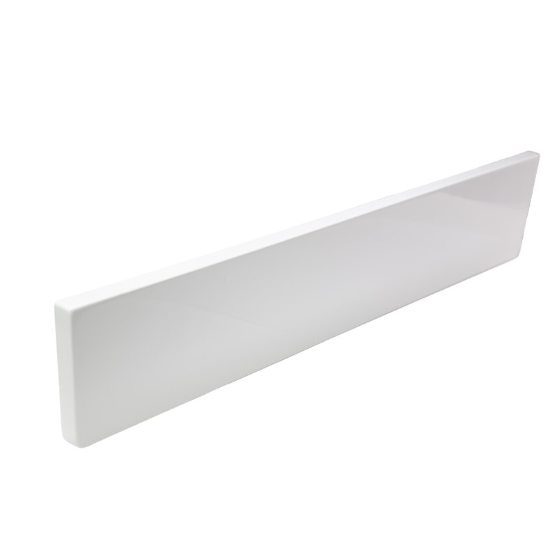 Éclaboussure latérale en marbre de culture 21,5 po Ventura, Blanc uni