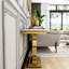Luxury Console Table With Metal U Base And Gloss Texture Top-1581396827