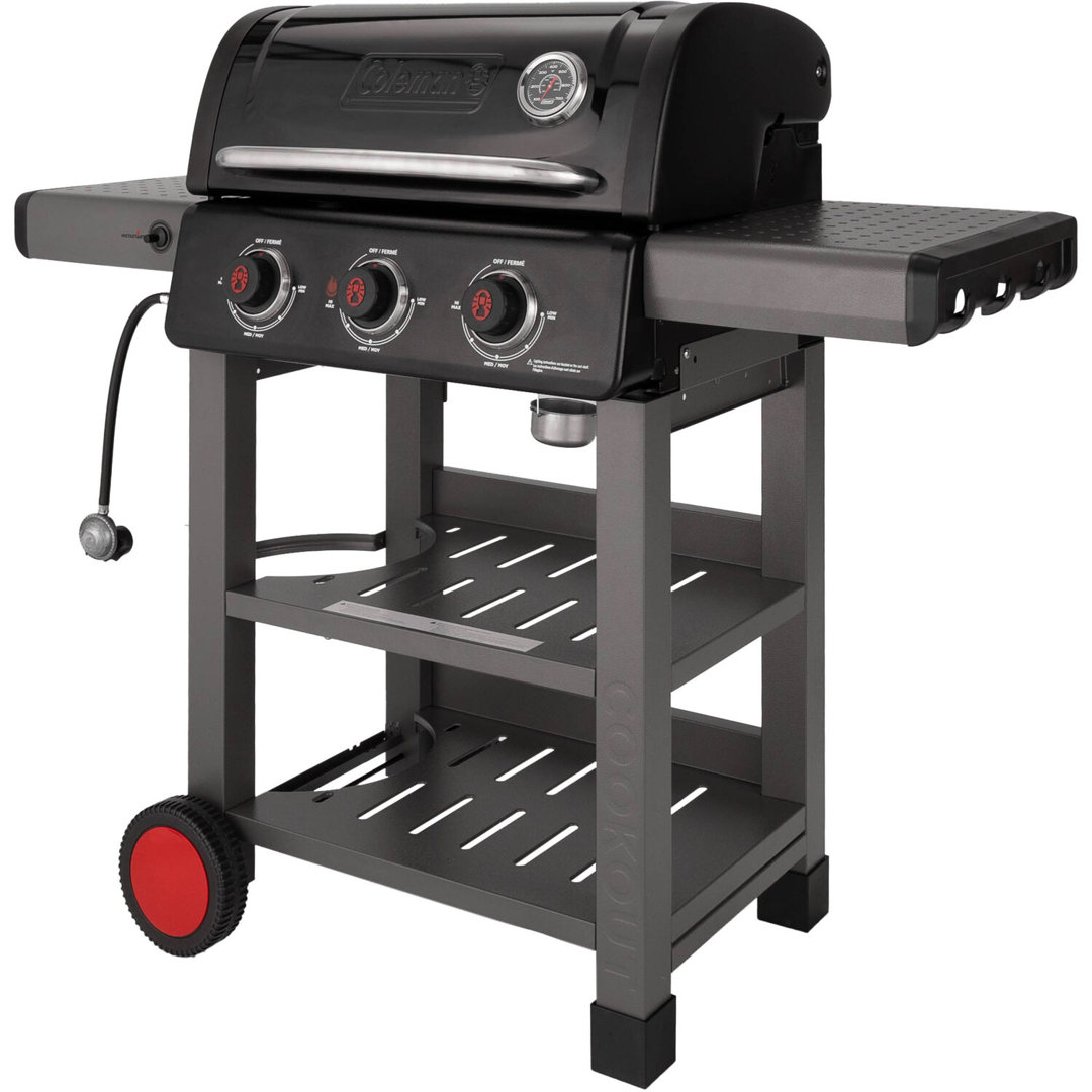 Coleman Cookout 3-Burner 36,000 BTU Propane BBQ Gas Grill with 535-Sq. In. Total Cooking Surface Coleman