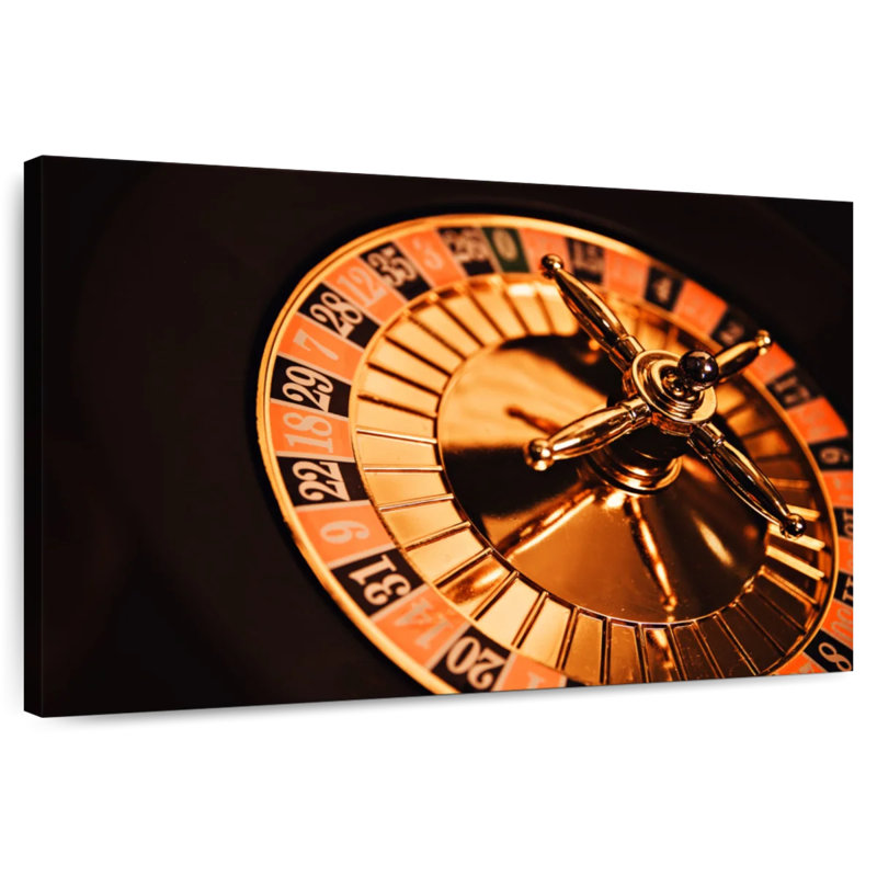 Roue de casino éclairée, H 20 po x l 30 po