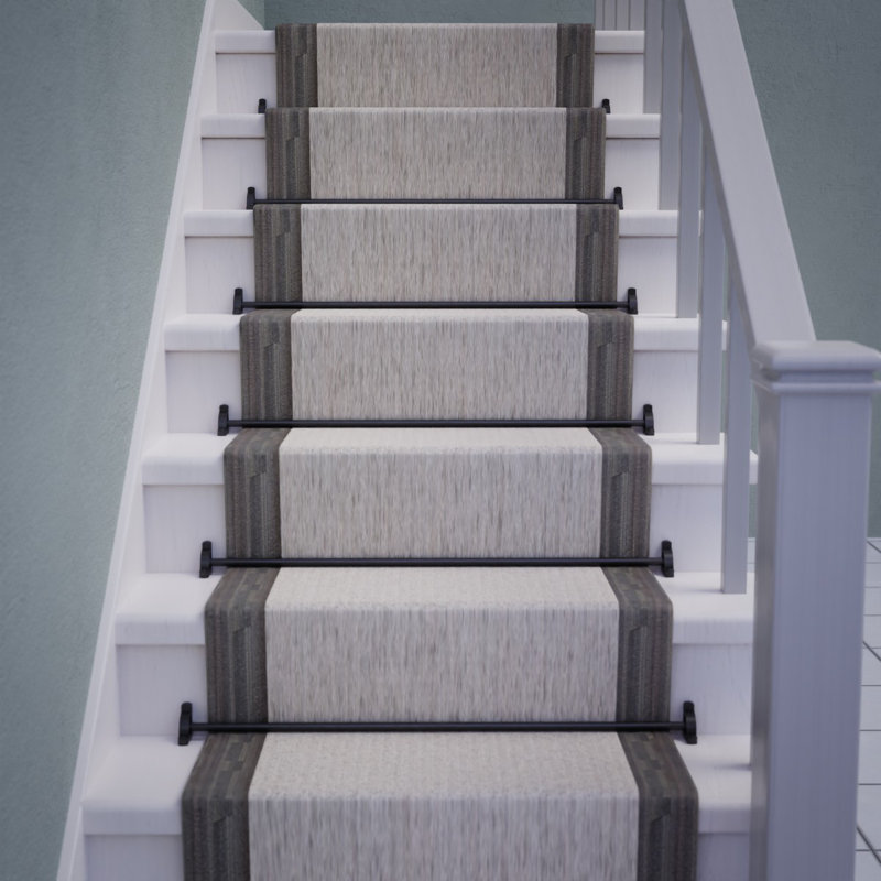 Ensemble de tiges de tapis rondes 39,5 po, Bronze huilé