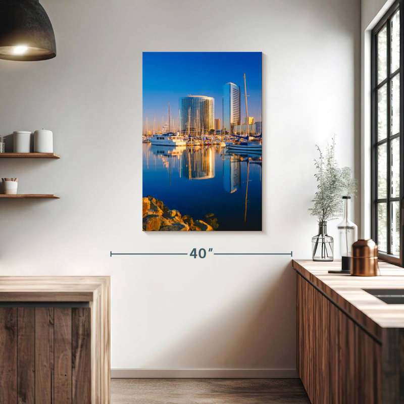 San Diego Pier Reflection, 39" H x 26" W