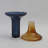 Tall Amber Over Cobalt Vase-Lg