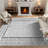 Black/White Oriental Floral Machine Washable Area Rug with Non-Slip Backing-1282061537