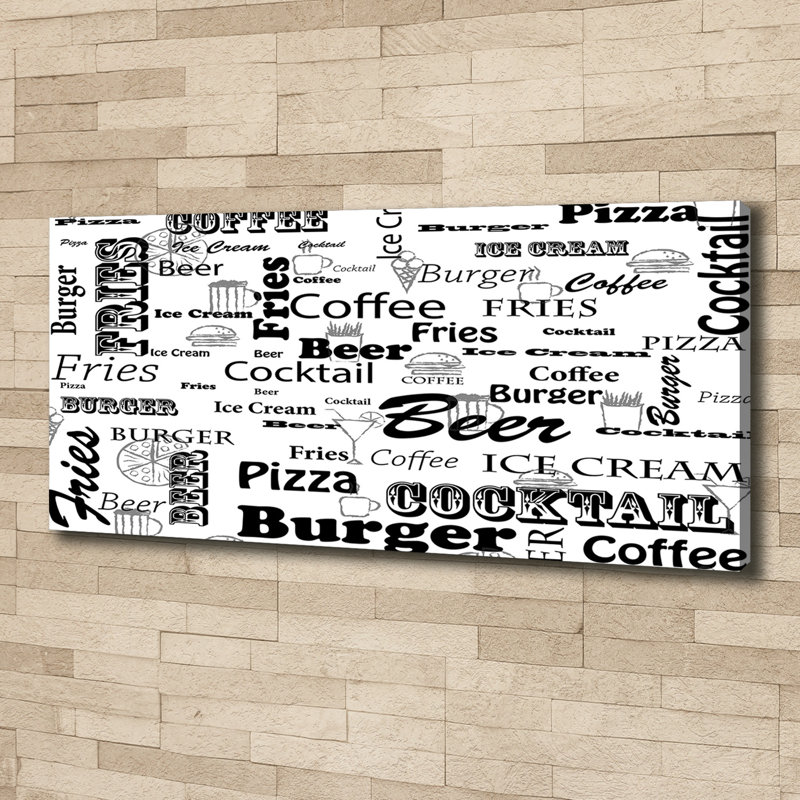 Menu In The Restaurant - No Frame Print on Canvas