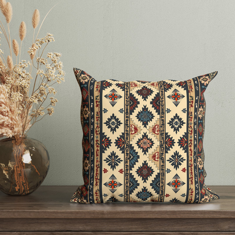 Housse de coussin décoratif Yasmin Eastern Elegance, H 18 po x l 18 po