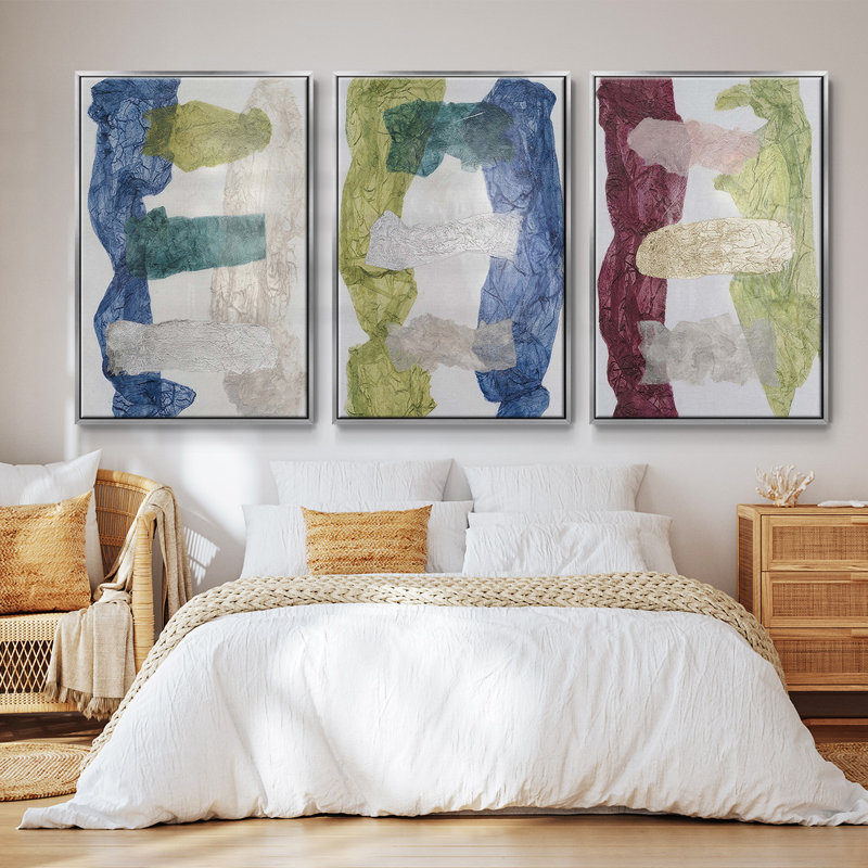 Toile teinte I 3 pièces, Argent, H 40 po x l 78 po