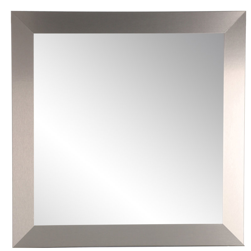 Miroir mural Drishya, 32 po x 32 po, Argent