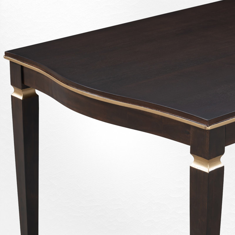 Huldah 6 - Person Four Leg Base Dining Set, Espresso