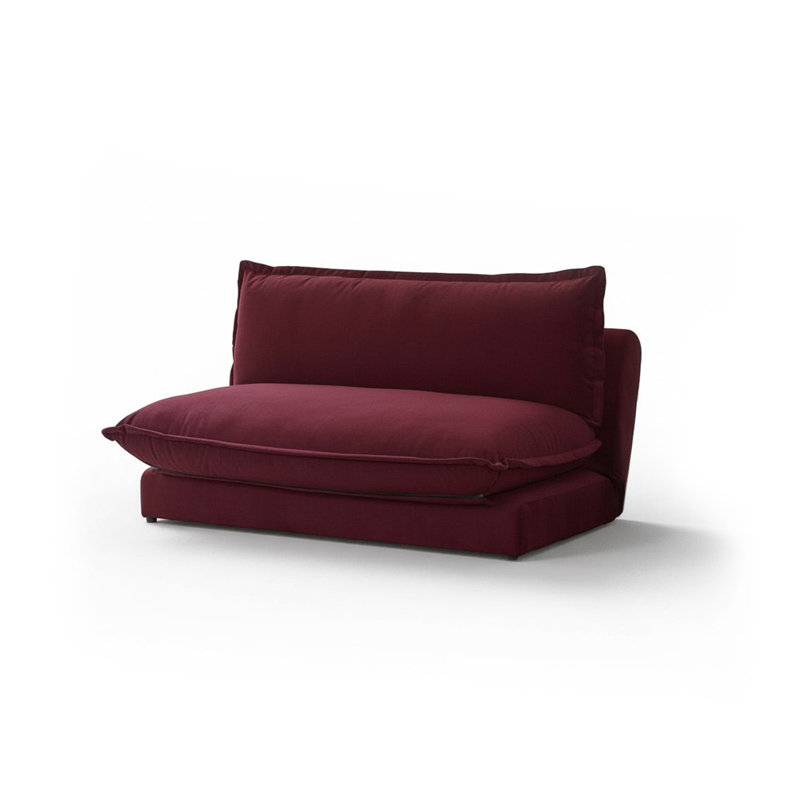 2 Seater Sofa Bed - Boucle, Double, Red