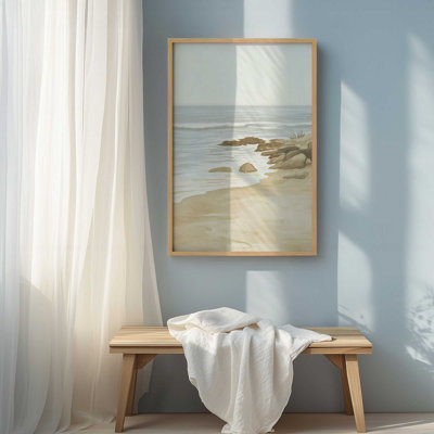 Soft Shoreline Silence II Framed Print