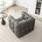 Avdul 38" Wide Tufted Swivel Chair with Square Arm-94286647