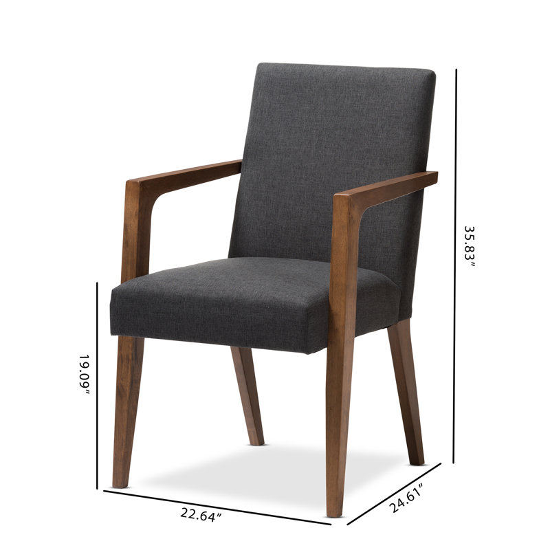 Fauteuil Keever, Polyester gris foncé
