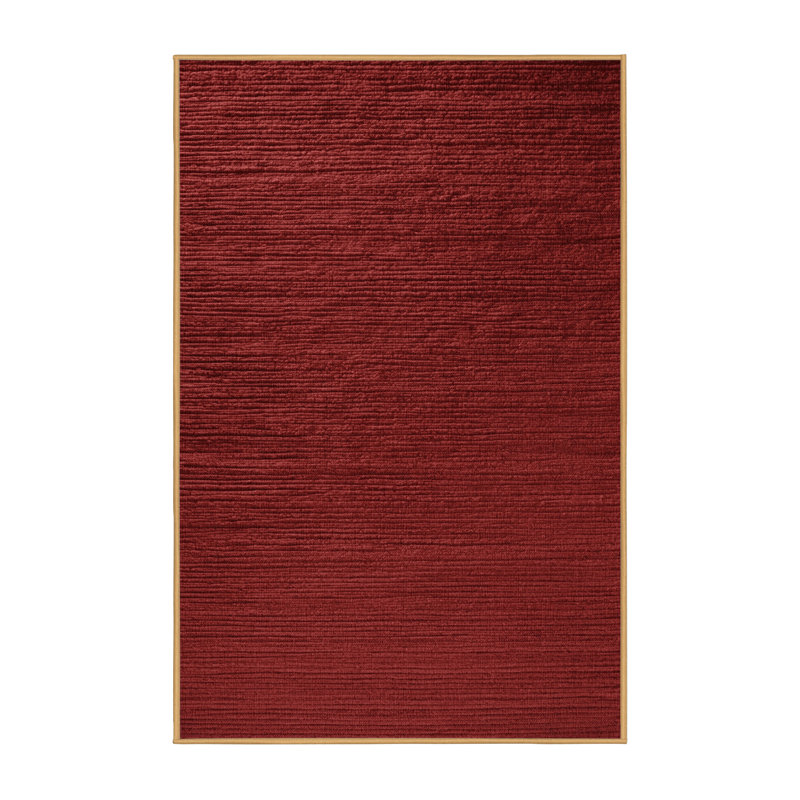 Machine Washable Solid Brown Area Rug, Rectangle 6' x 9'