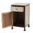 25.9'' Farmhouse Nightstand with Drawer and Cabinet, Rustic Wood Accent Side Table with Carved Door Panel