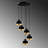 Elegant Black Chandelier with Adjustable Height, 17 x 6.3 Inches Cap, 43 x 43 x 43.7 Inches | Metal Body, 5 x E27 Sockets (Max 40W) | Perfect for Dining Room, Living Room & Entryway Decor, Modern Design-1308704428