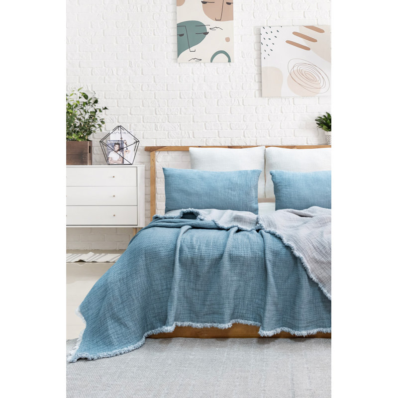 Ensemble de couvre-lit double, Bleu