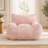 Compression 41.8“W Large Corduroy Bean Bag Chair Filled Memory Sponge-1888231727
