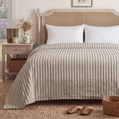 Couverture en flanelle ultra douce et douillette Essential Bed 299 g / m² pour lit et canapé GentleSoft ™ ️