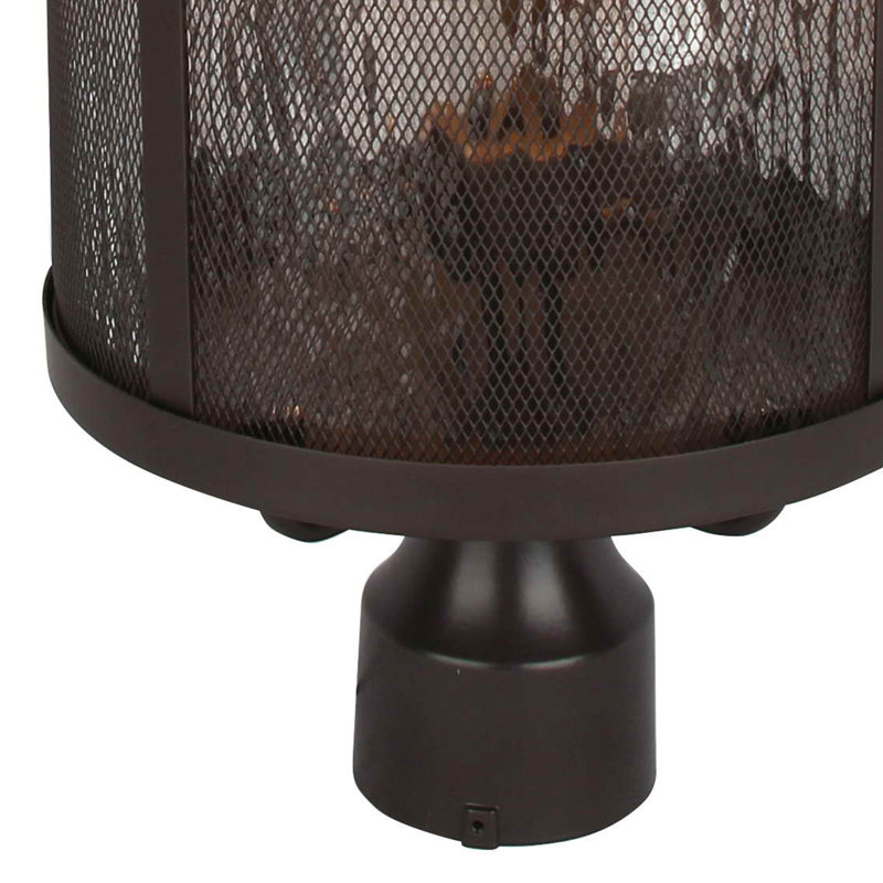 Lampadaire d'extérieur 3 lumières au fini bronze