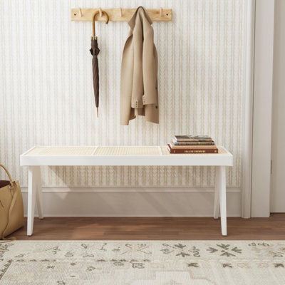 Banc en bois avec siège canne Frankie