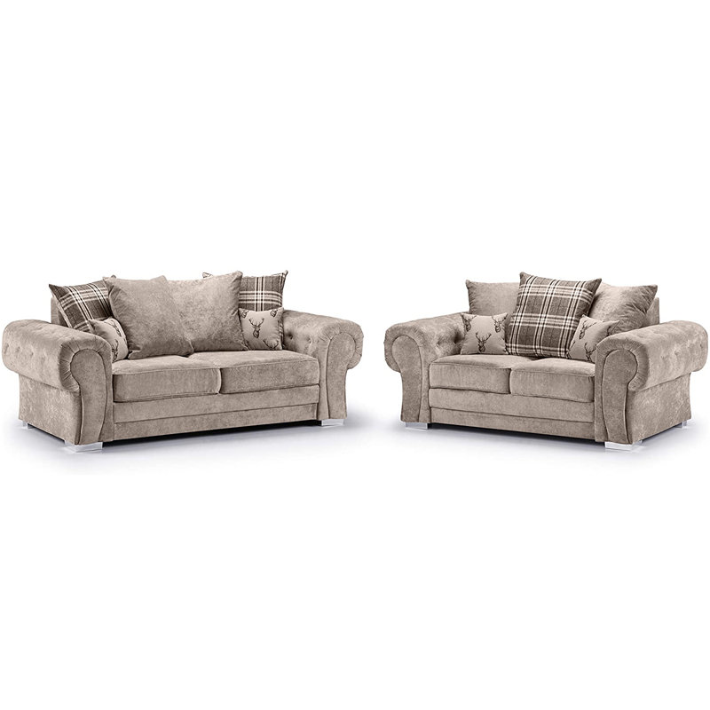 Desilva 2 - Piece Living Room Set, Mink