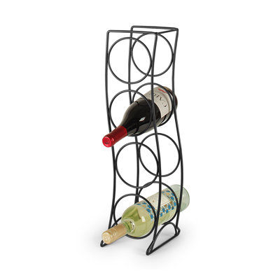 Curve 4 Bottle Tabletop Wine Bottle Rack by Spectrum