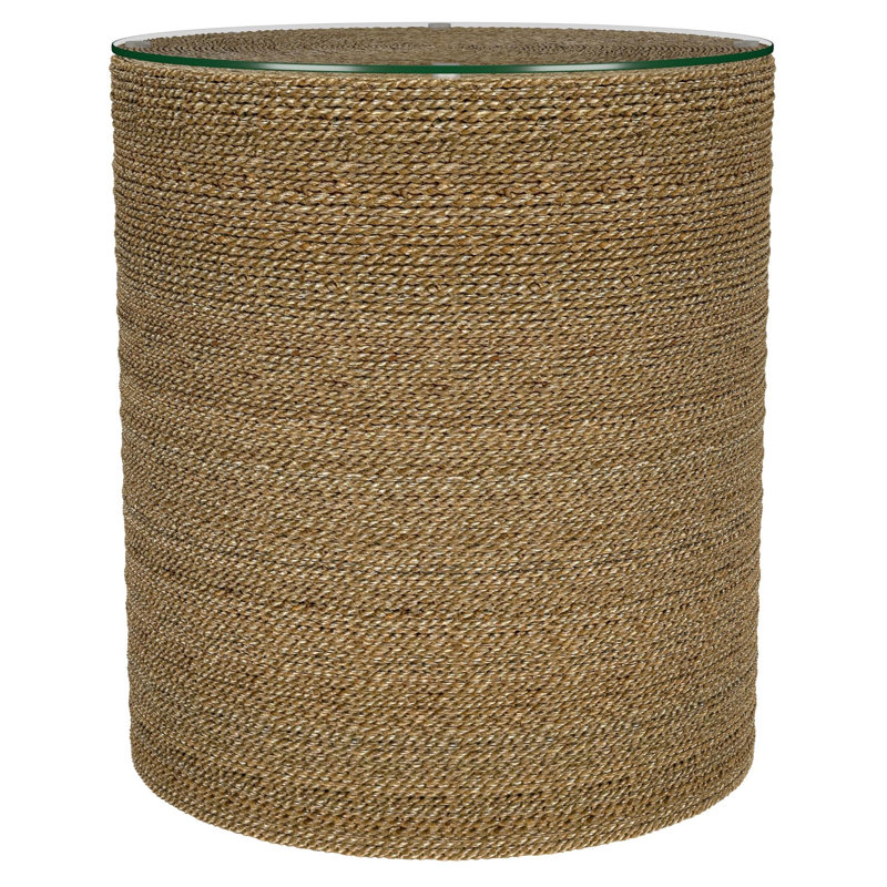Table d'appoint ronde brun clair Burma (table basse incluse seulement)