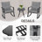 Gros Metal 2 - Person Outdoor Rocking Seating Group with Cushions, 3-Piece Outdoor Rocking Chairs Set With Glass Coffee Table-673178760