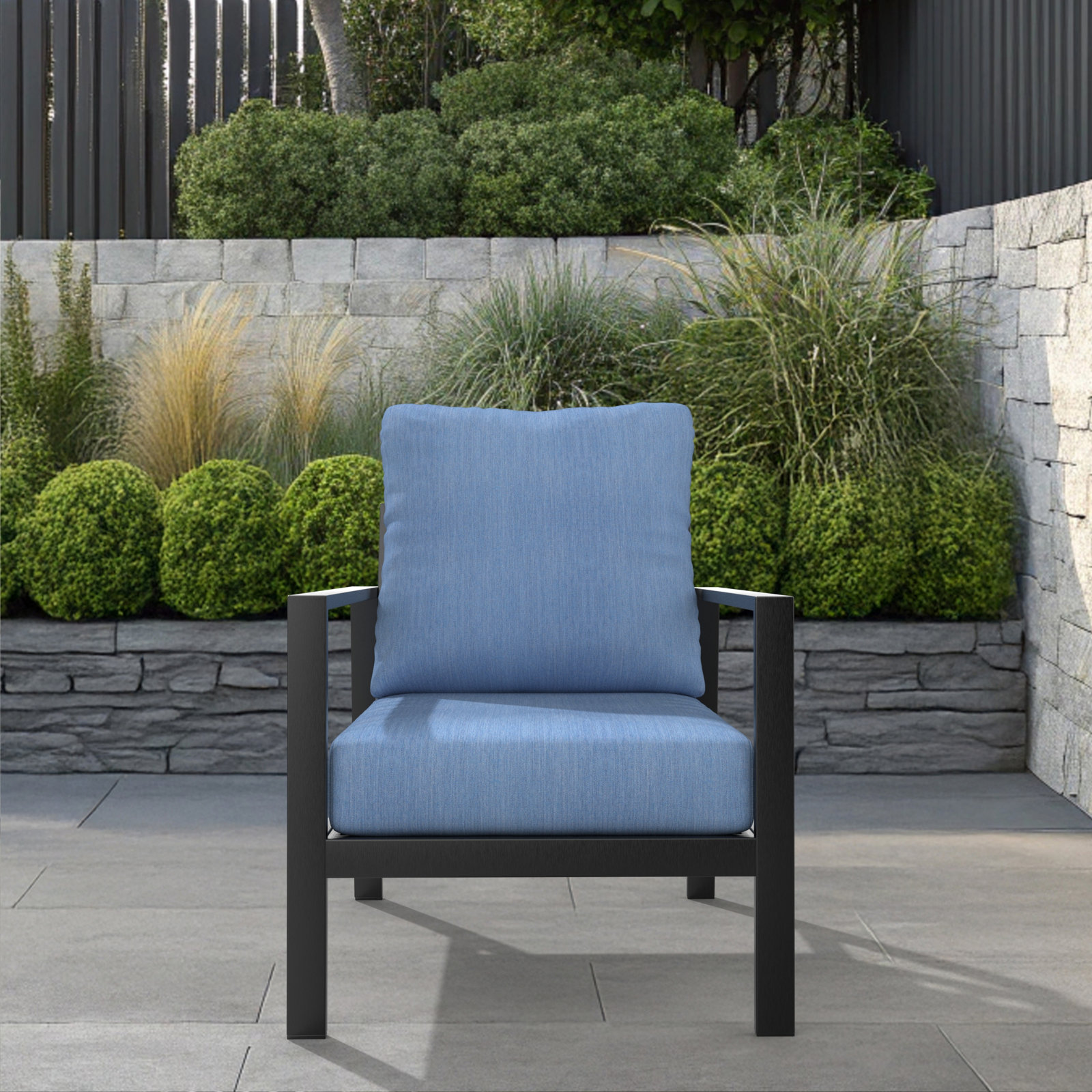 Amala 22" Sunbrella® Seat and Back Cushion, Cast Ocean Sunbrella® Plainweave