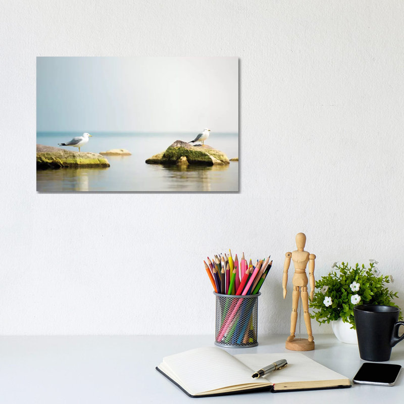 Seagull Waterscape Creative by Nik Rave - Wrapped Canvas Gallery-Wrapped Canvas Giclée, 20.32 cm H x 30.48 cm W