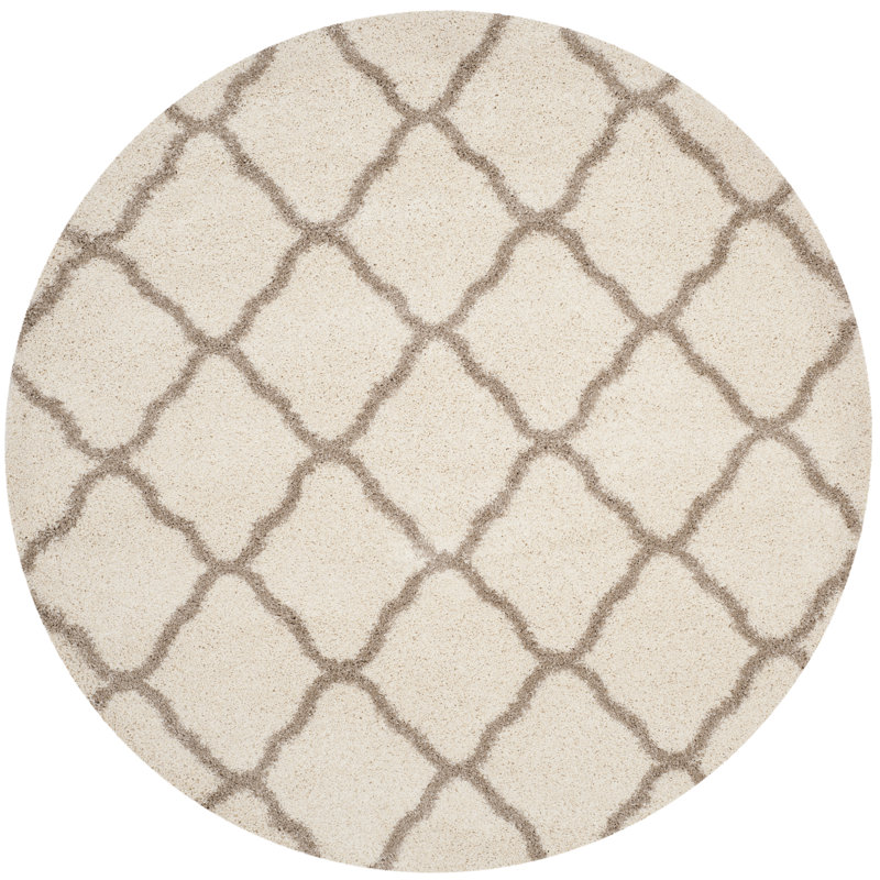 Darrol Hudson Shag Performance Geometric Rug, Round 7'