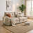 77'' Wide Convertible Sofa with Adjustable Back-1538329107