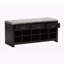 10 Pair Grey Upholstered Shoe Storage Cabinet with 3 Drawer in Brown, 20.03" H X 41.84" W X 15.63"D