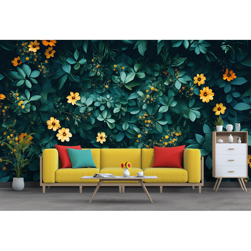 yellow wildflower wallpaper