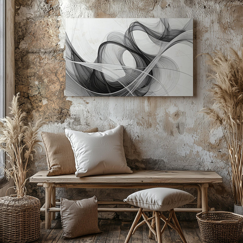 Impression sur toile minimaliste et abstraite, H 9 po x l 12 po