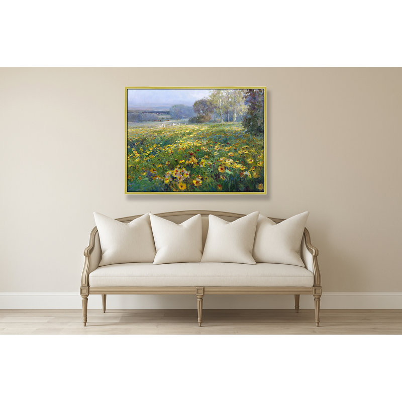 Field Of Golden Stillness Print, 50" H x 74" W, Gold