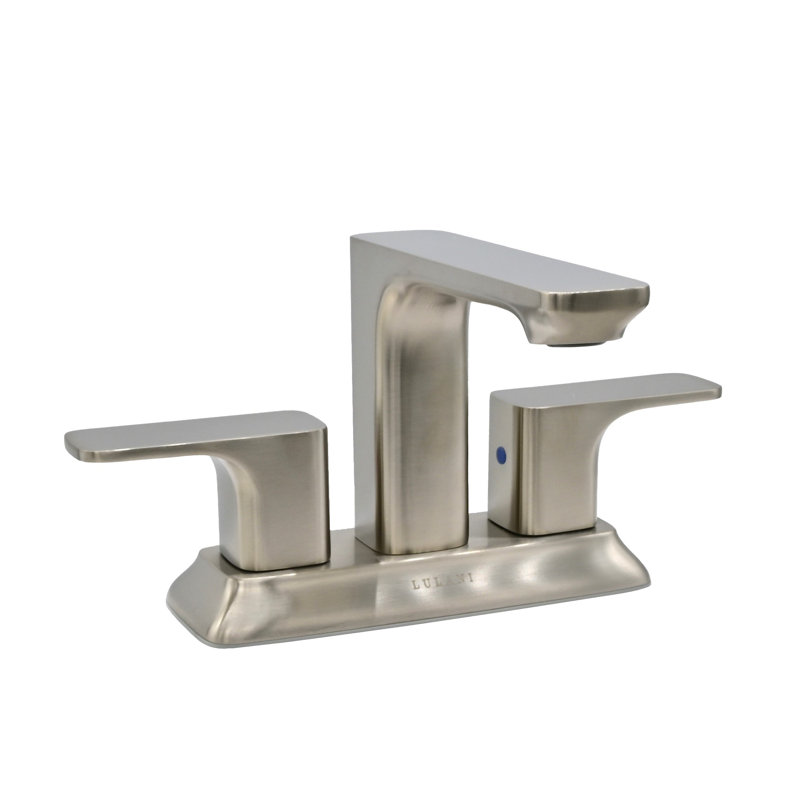 Lulani Corsica Centerset Bathroom Faucet with Drain Assembly, Brushed Nickel