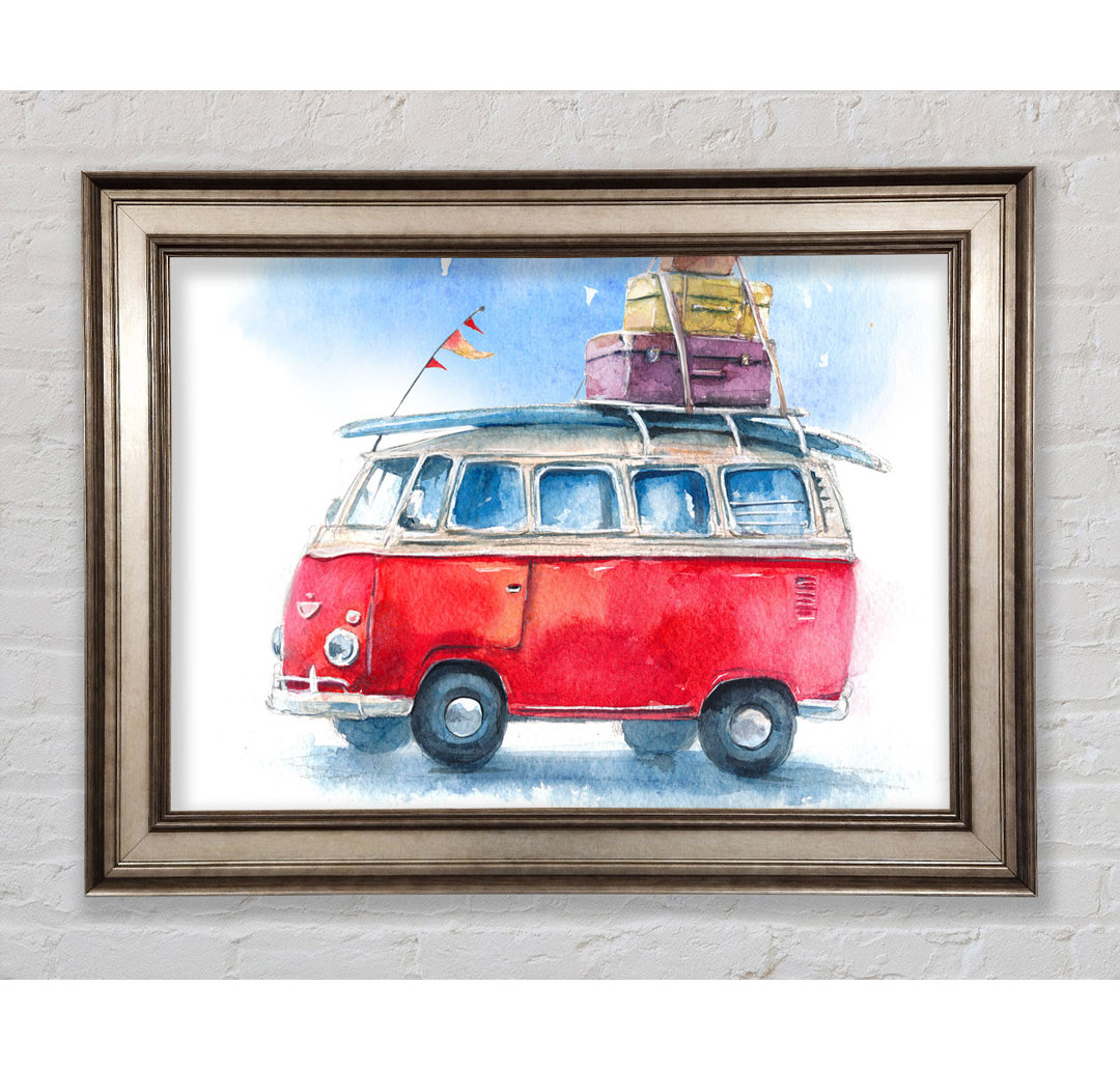 Gerahmtes Leinwandbild Delightful Camper Framed Print