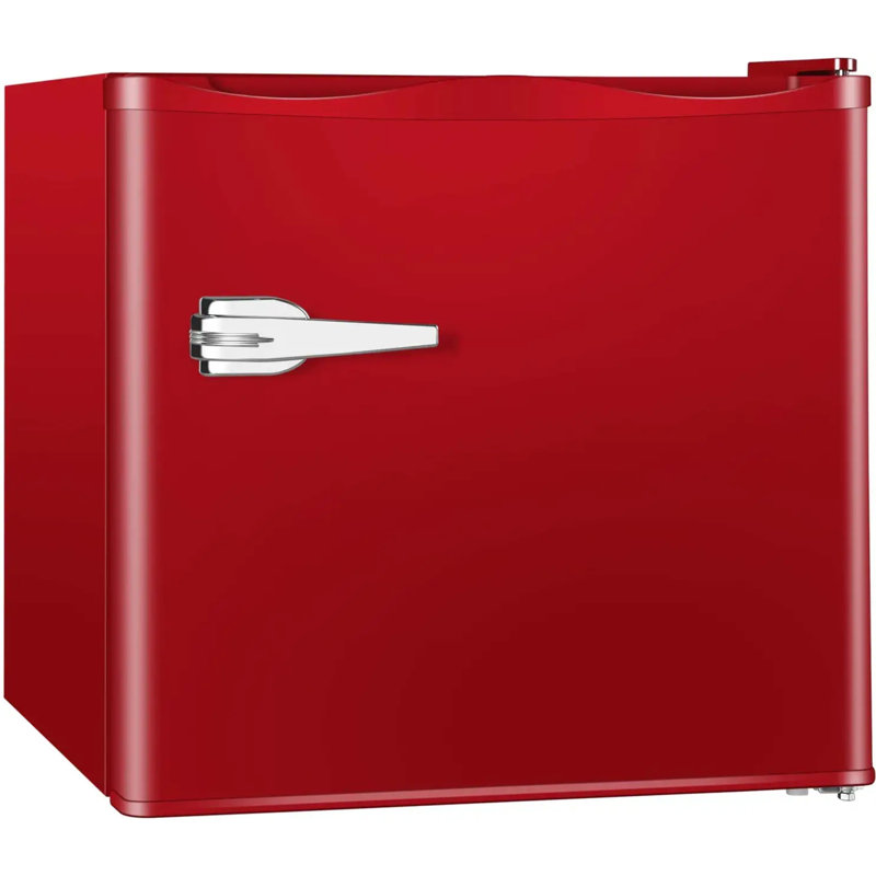 R.W.FLAME 1.2 Cubic Feet cu. ft. Compact Mini Freezer with Adjustable Temperature Controls, Red