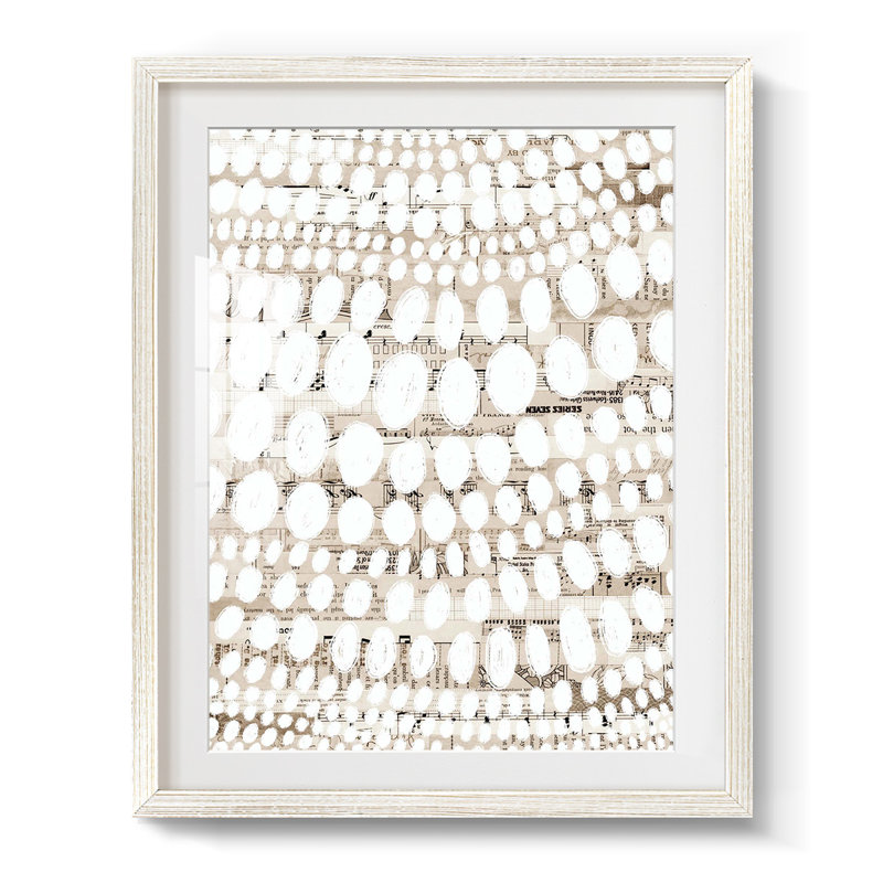 Motif rétro III - impression encadrée, H 28,5 po x l 20,5 po, Blanc