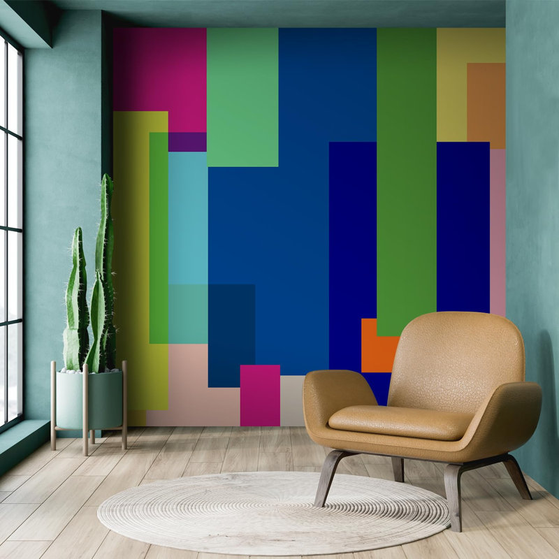 Peel & Stick Geometric Shapes Border, 120" L x 48" W