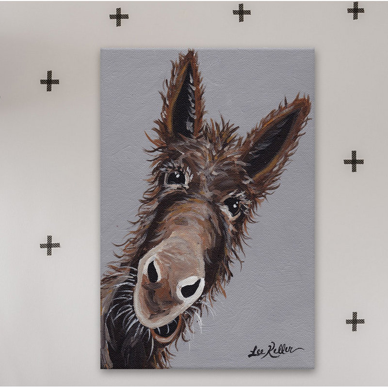 Rufus The Donkey - Wrapped Canvas Print, 38 cm H x 25 cm W