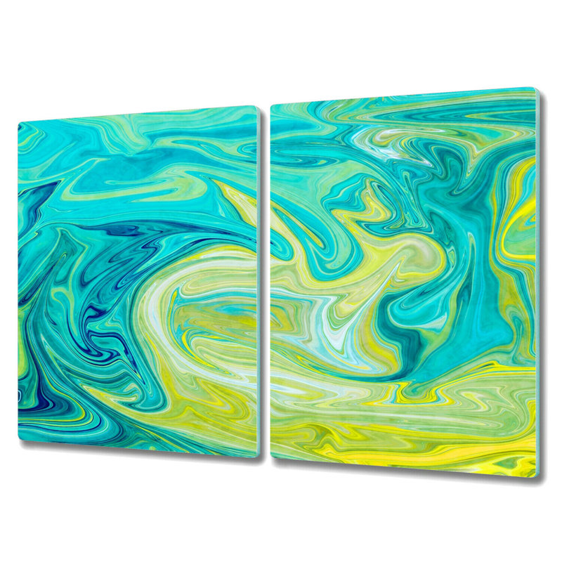 Camptown Abstract Color Waves Chopping Board, 30cm L x 52cm W