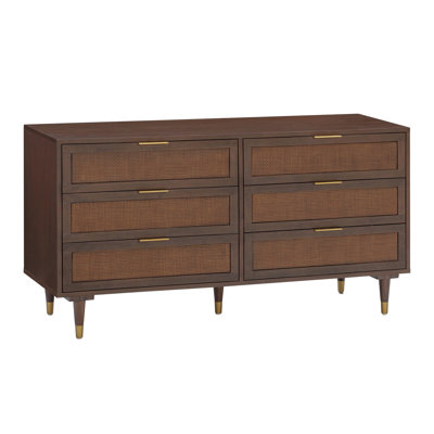 Commode 6 tiroirs Sierra chocolat brun foncé