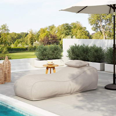 Lyric Outdoor Bean Bag Lounge Chair With Headrest by Trule