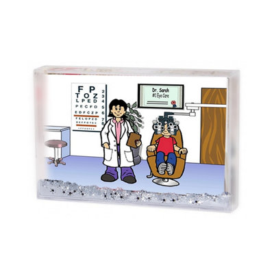 Personalized Optometrist - Female MINI Snow Globe Frame Gift
