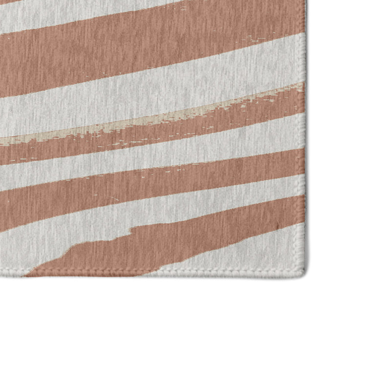 Tapis décoratif orange à imprimé animalier Almere, Rectangle 4 pi x 6 pi