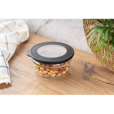 Boîte de rangement en plastique durable, 4 po x 4 po x 2 po | 100% sans BPA, va au lave-vaisselle | Conception transparente pour une visualisation facile | Idéal pour organiser de petits objets dans la cuisine, le bureau ou la salle d'artisanat, compact et fonctionnel